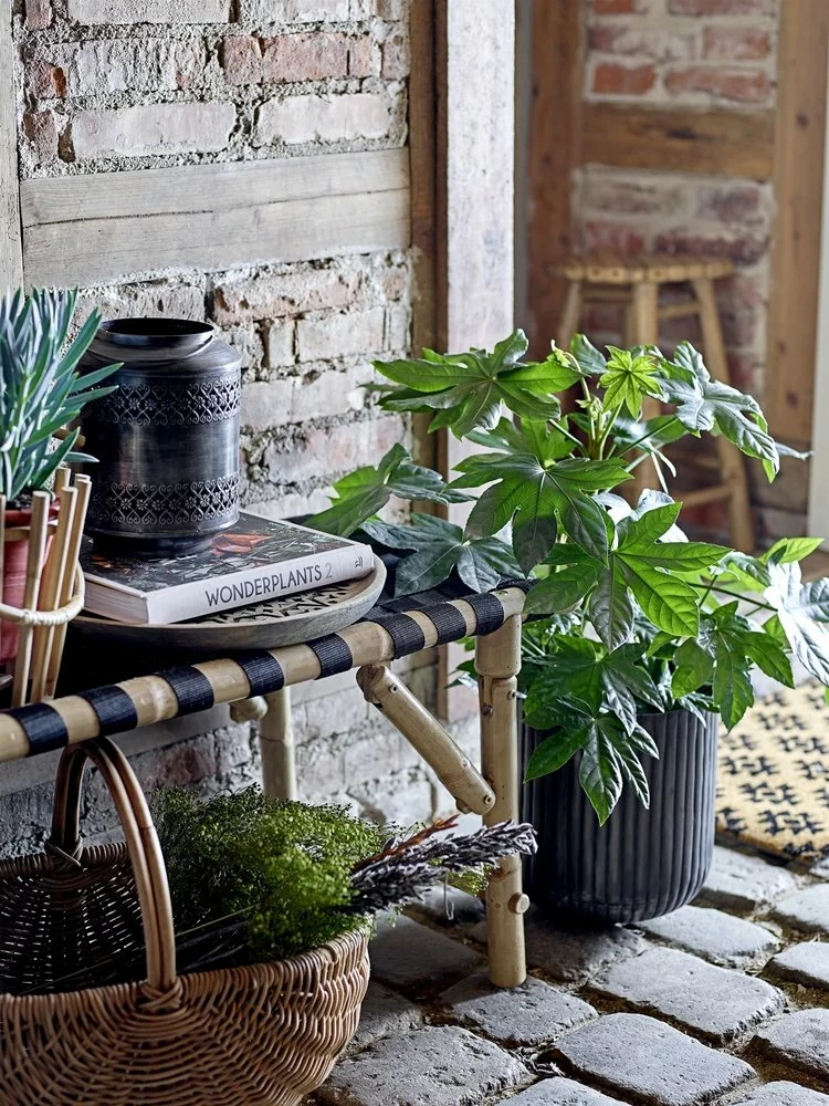 Bloomingville Muur Bloempot Terracotta Bamboe - Afbeelding 5