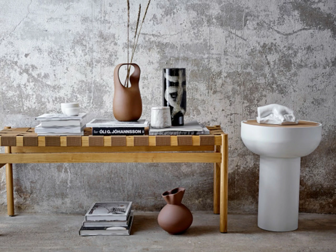 Bloomingville Vefa Vaas - Zwart - Afbeelding 4