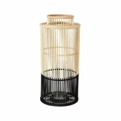 Broste Copenhagen Alde Lantaarn Bamboe/glas - Ø30,5XH67CM