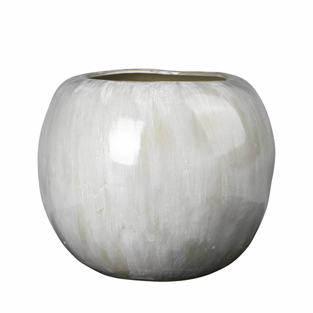 Broste Copenhagen Apple Vaas Aardewerk Antiek Wit - Ø41,5XH34,5CM