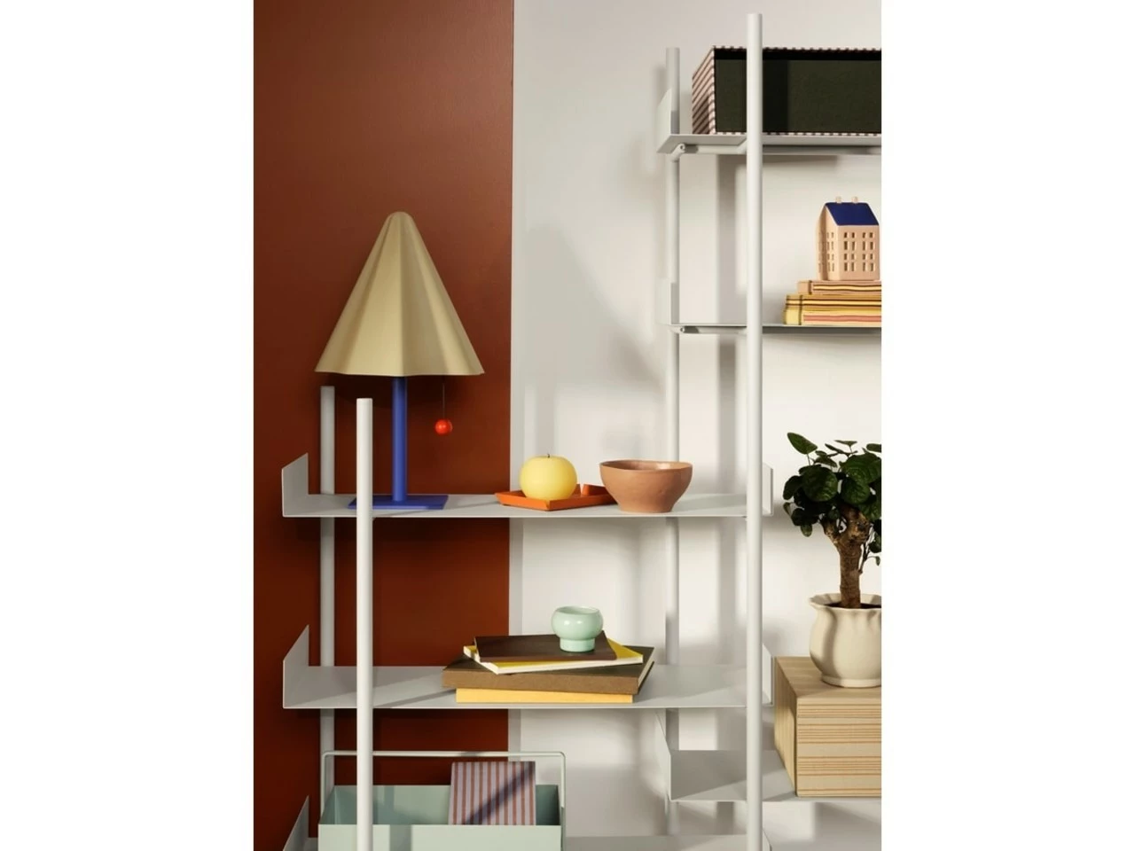 Broste Copenhagen Cleo Opbergboxen Bruin/lichtgrijs - 70080499 - Afbeelding 2