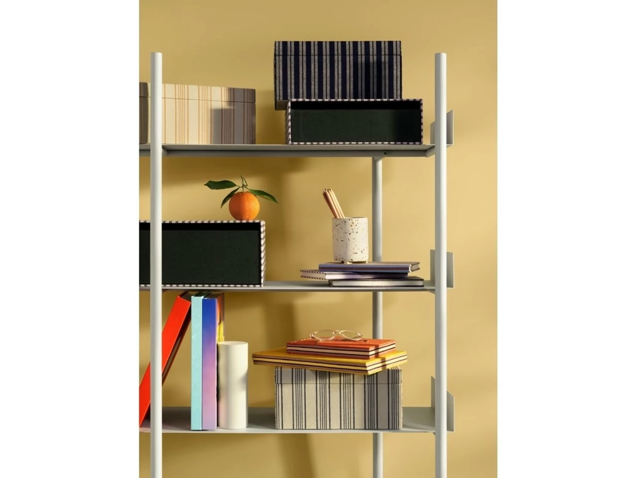 Broste Copenhagen Cleo Opbergboxen Bruin/lichtgrijs - 70080499 - Afbeelding 4