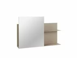 Broste Copenhagen Svante Wandplank Met Spiegel - Beige