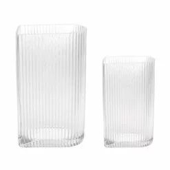 HKliving Ribbed Vazen Set Glas