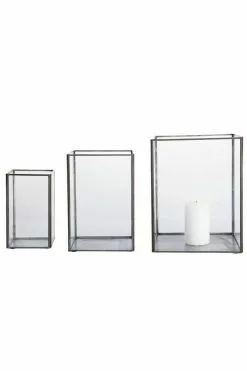 House Doctor Pillar Kandelaar Set Van 3 Zwart