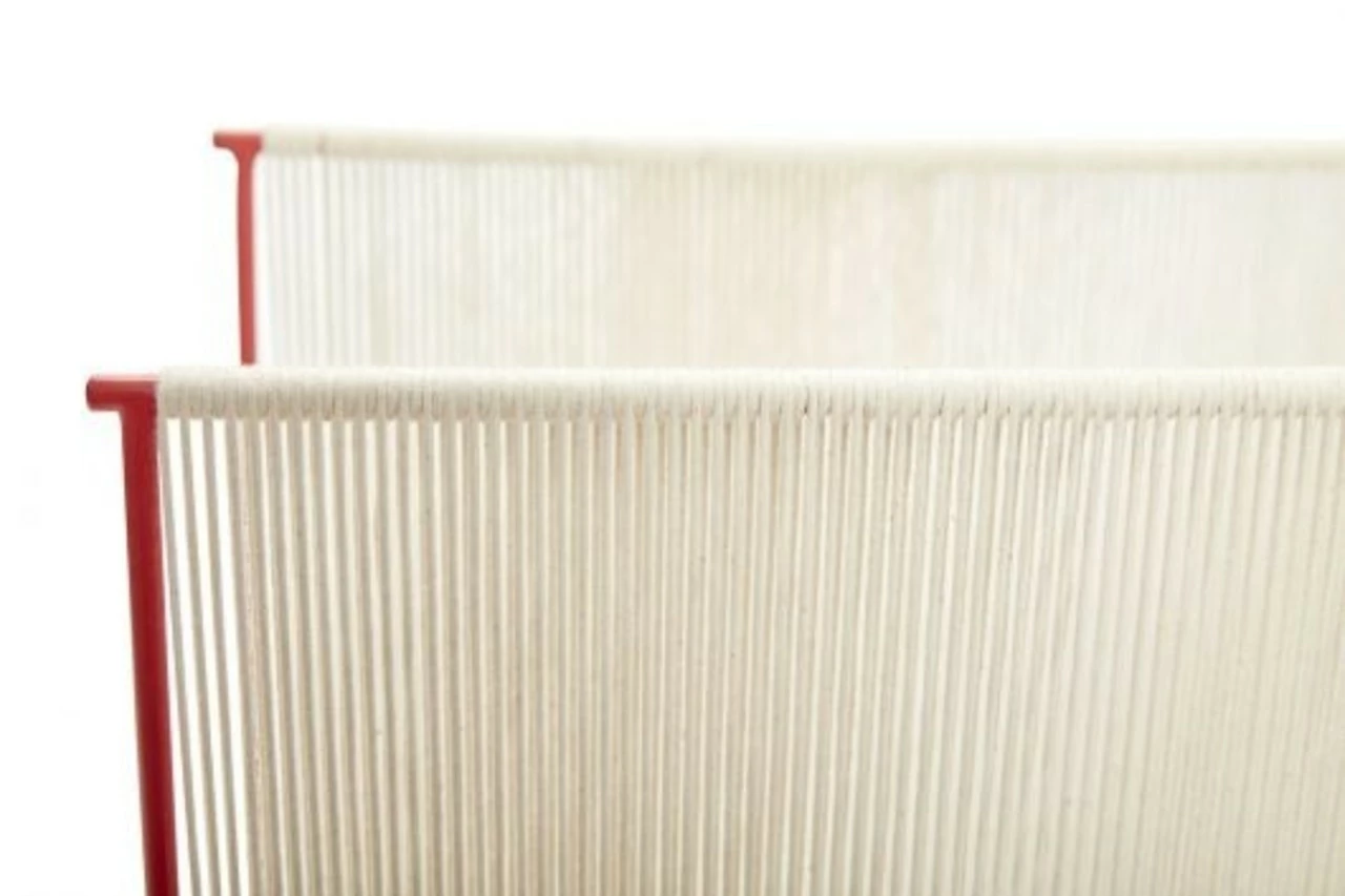 Hubsch Tijdschrifthouder - Naturel/rood - Afbeelding 3