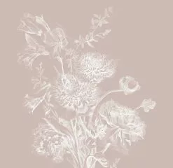 KEK Amsterdam Engraved Bloemen Behang Nude WP-756 300x280cm
