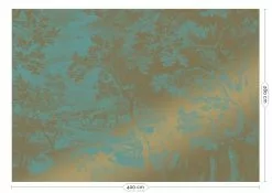 KEK Amsterdam Engraved Landscapes Goud Behang MW-036 - 400x280cm