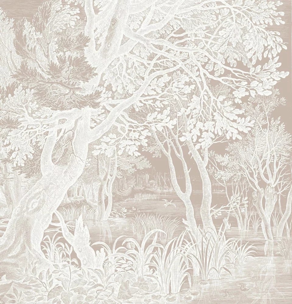 KEK Amsterdam Engraved Landschappen Behang Zand WP-769 400x280cm
