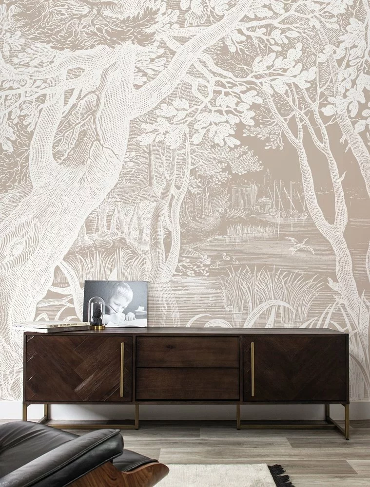 KEK Amsterdam Engraved Landschappen Behang Zand WP-769 400x280cm - Afbeelding 4
