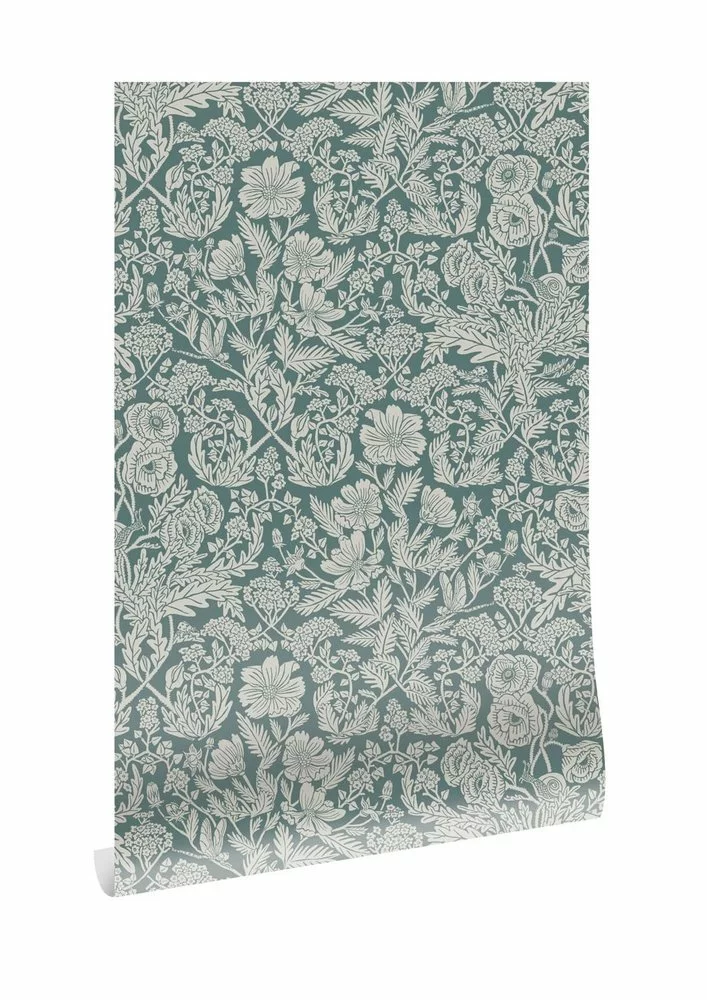 KEK Amsterdam Getekende Bloemen Behang 100x280cm - FR-001 - Afbeelding 2