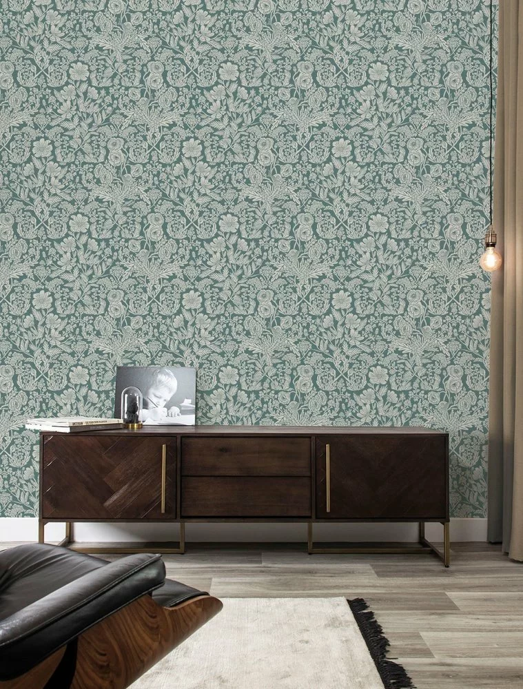 KEK Amsterdam Getekende Bloemen Behang 100x280cm - FR-001 - Afbeelding 7