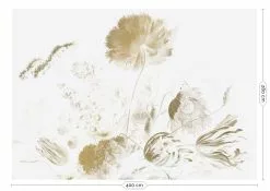 KEK Amsterdam Golden Age Flowers Goud Behang MW-051 - 400x280cm