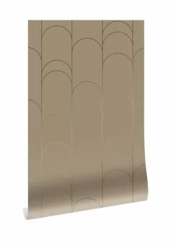 KEK Amsterdam Golden Lines Behang 100x280cm Nude/goud MW-069