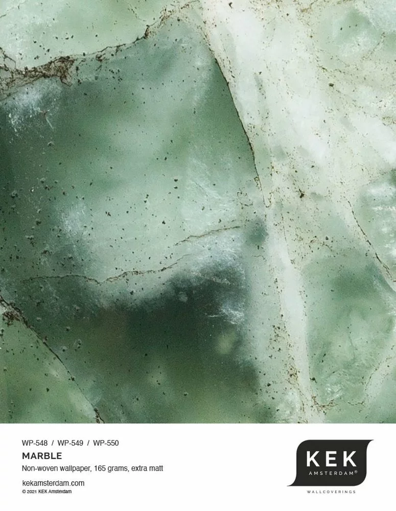 KEK Amsterdam Marmer Behangcirkel Groen CK-049 ø190cm - Afbeelding 3