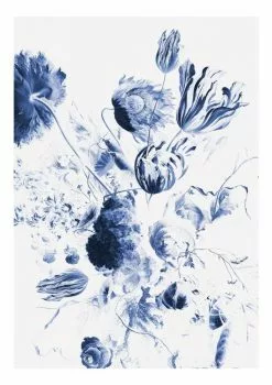 KEK Amsterdam Royal Blue Flowers II Bloemen Behang