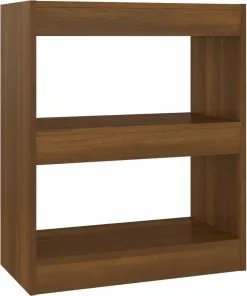 Furniture Limited - Boekenkast/kamerscherm 60x30x72 Cm Bruineikenkleurig