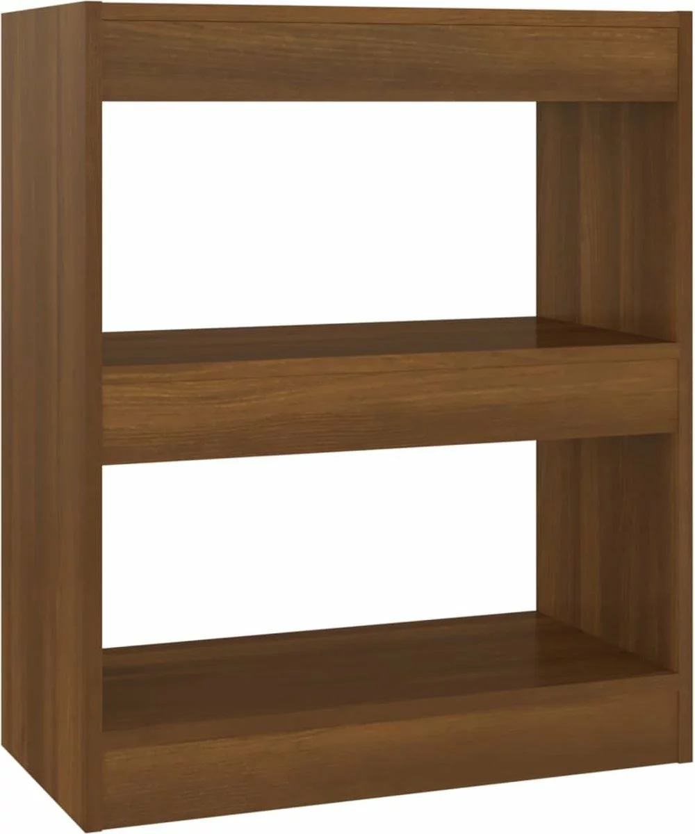 Furniture Limited - Boekenkast/kamerscherm 60x30x72 Cm Bruineikenkleurig