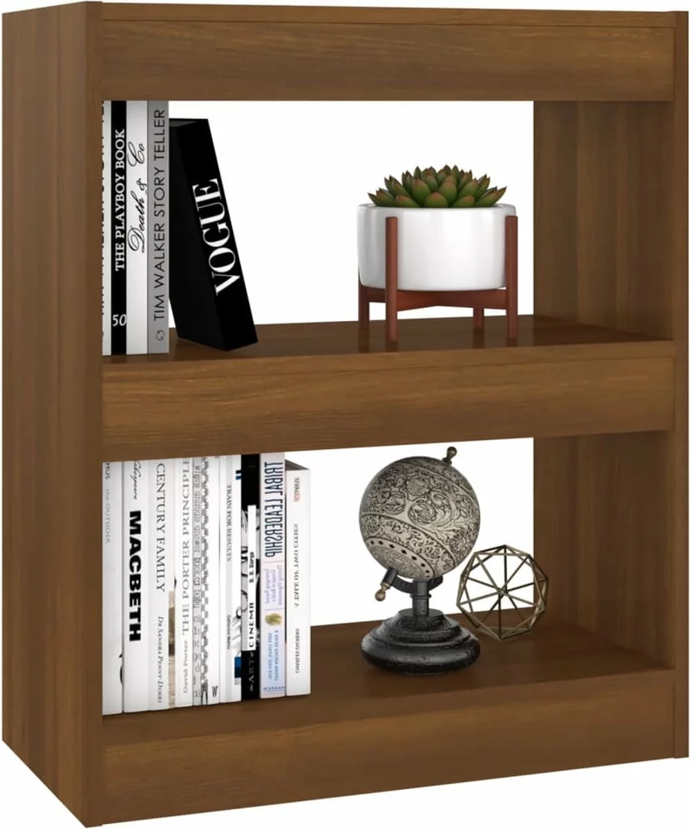 Furniture Limited - Boekenkast/kamerscherm 60x30x72 Cm Bruineikenkleurig - Afbeelding 4