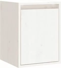 Furniture Limited - Wandkast 30x30x40 Cm Massief Grenenhout Wit