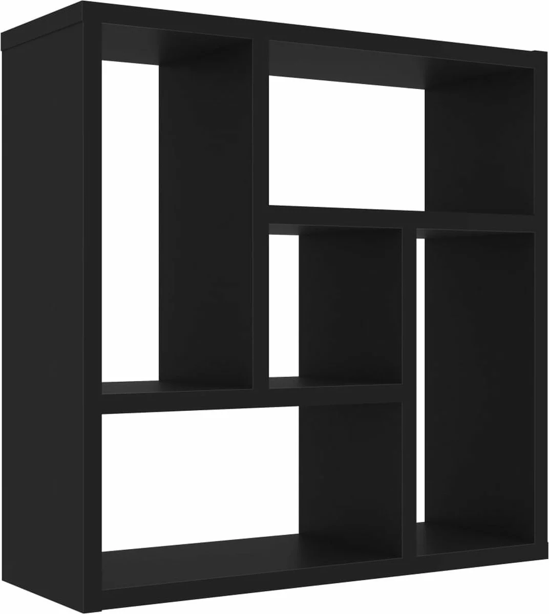 Furniture Limited - Wandschap 45,1x16x45,1 Cm Spaanplaat Zwart