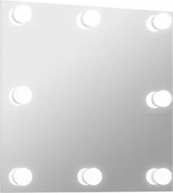 Furniture Limited - Wandspiegel Met LED-lampen Vierkant Glas