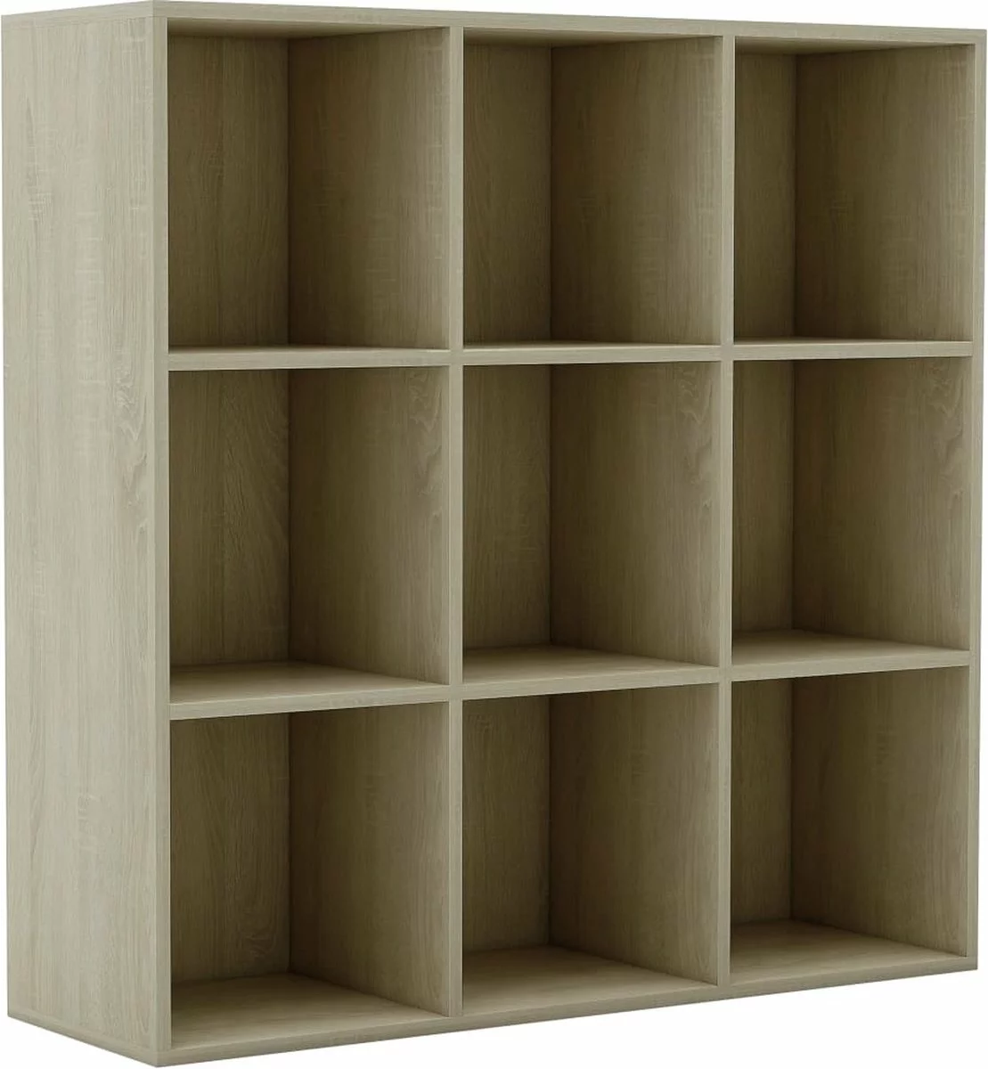 Furniture Limited - Boekenkast 98x30x98 Cm Spaanplaat Sonoma Eikenkleurig - Afbeelding 7