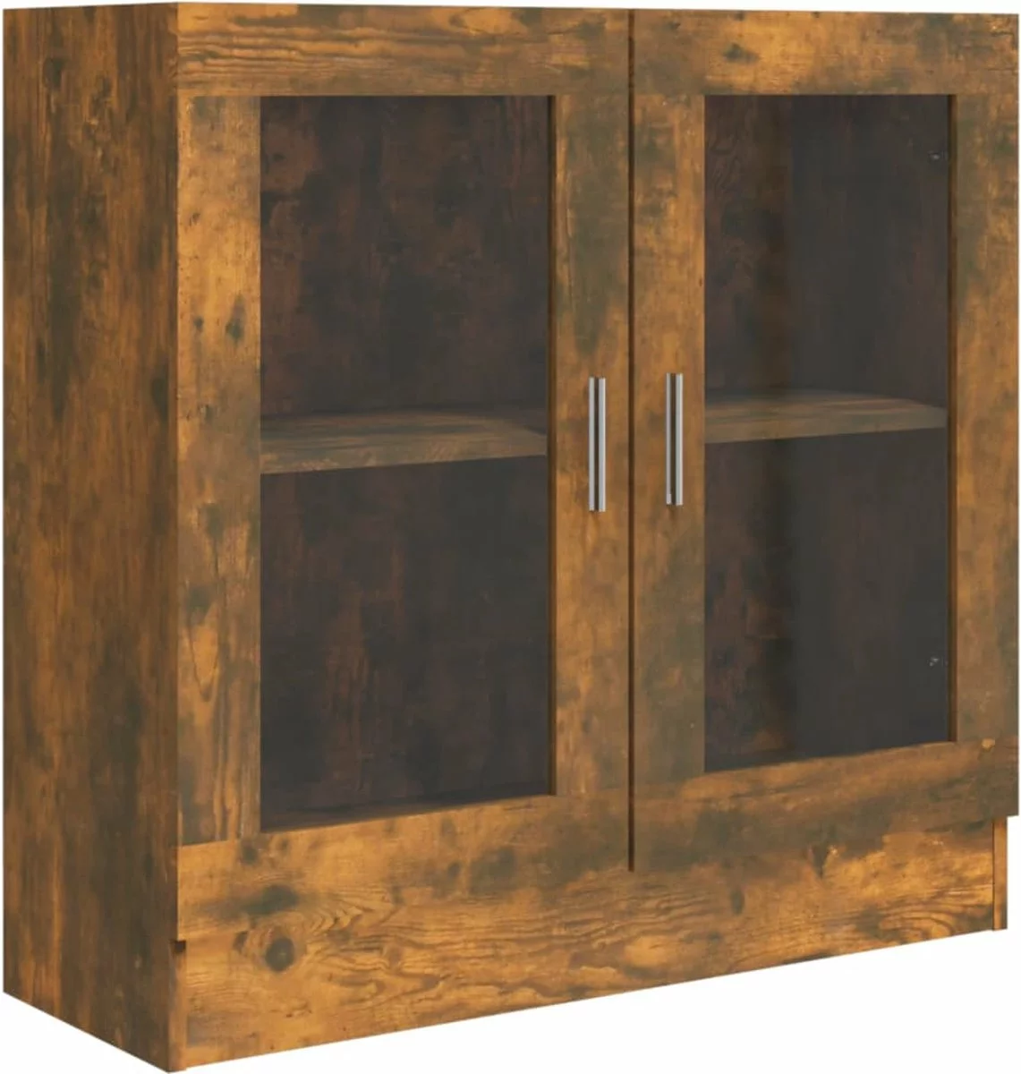 Furniture Limited - Vitrinekast 82,5x30,5x80 Cm Bewerkt Hout Gerookt Eikenkleurig - Afbeelding 3