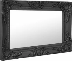 Furniture Limited - Wandspiegel Barok Stijl 60x40 Cm Zwart