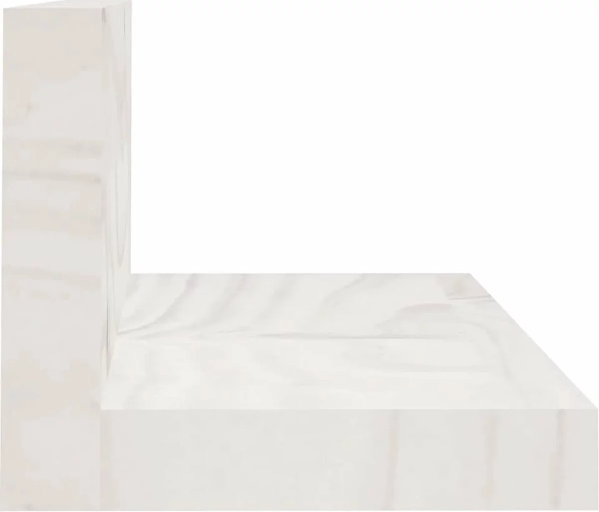 Furniture Limited - Wandkasten 2 St 80x11x9 Cm Massief Grenenhout Wit - Afbeelding 2