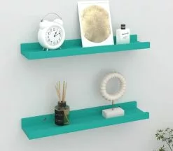 Furniture Limited - Wandschappen 2 St 40x9x3 Cm Blauw