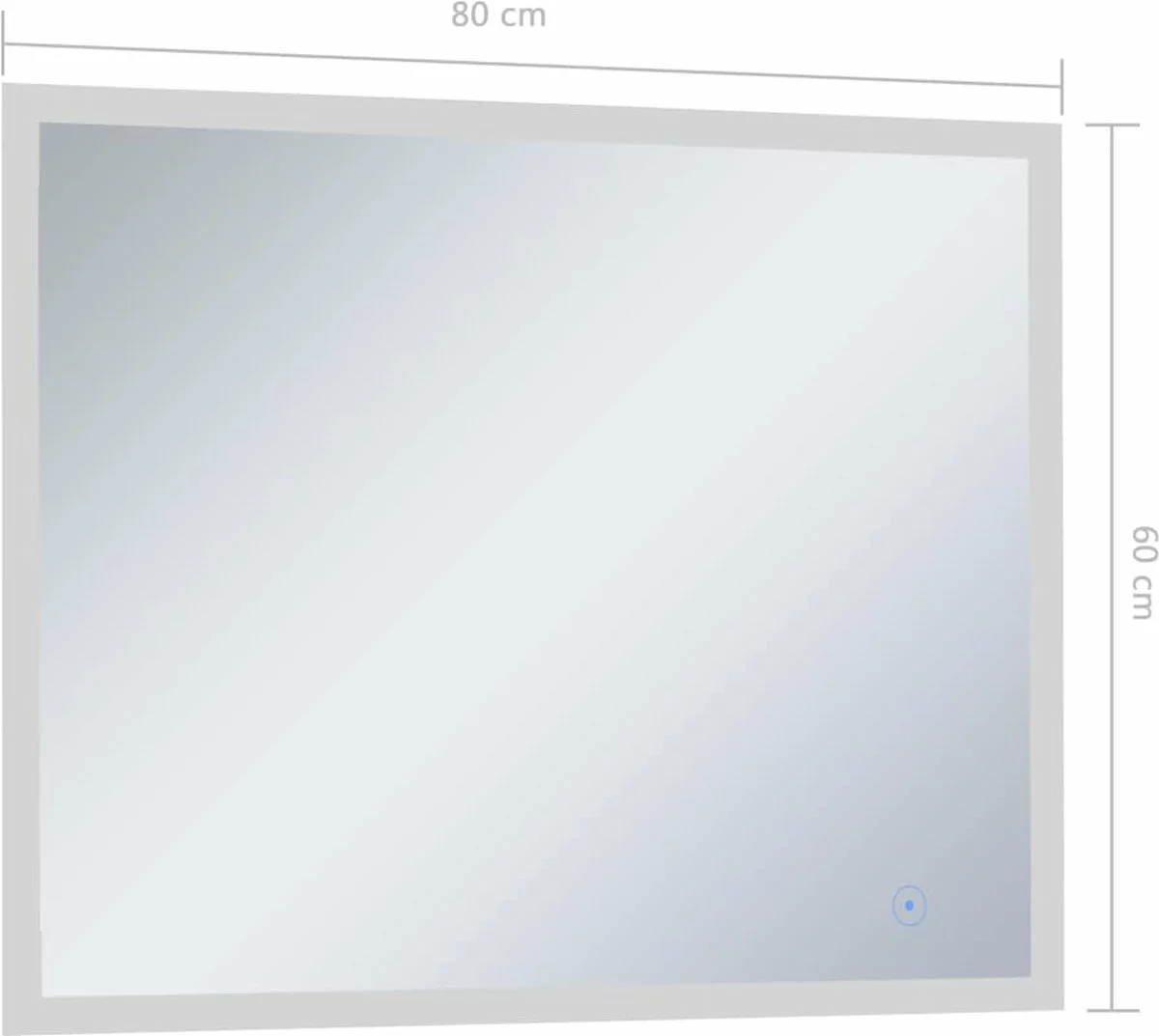 Furniture Limited - Badkamerspiegel LED Met Aanraaksensor 80x60 Cm - Afbeelding 6