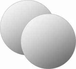 Furniture Limited - Wandspiegels 2 St Rond 60 Cm Glas