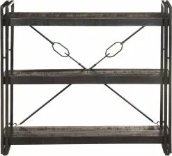 Furniture Limited - Boekenkast Met 3 Schappen 90x30x80 Cm Massief Mangohout