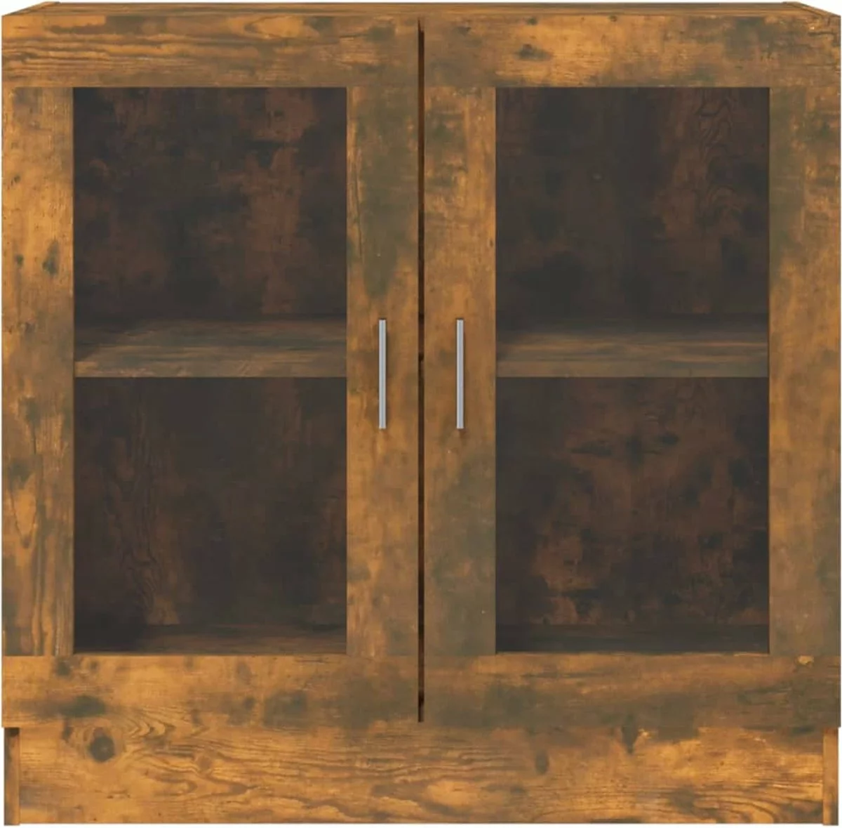 Furniture Limited - Vitrinekast 82,5x30,5x80 Cm Bewerkt Hout Gerookt Eikenkleurig - Afbeelding 7