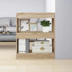 Furniture Limited - Boekenkast/kamerscherm 60x30x72 Cm Sonoma Eikenkleurig