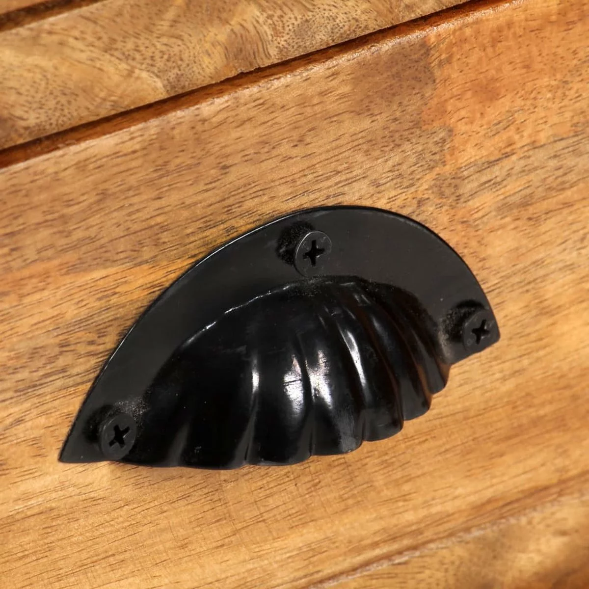 Furniture Limited - Boekenkast 4-laags Met 6 Lades 122x36x181 Cm Massief Mangohout - Afbeelding 2