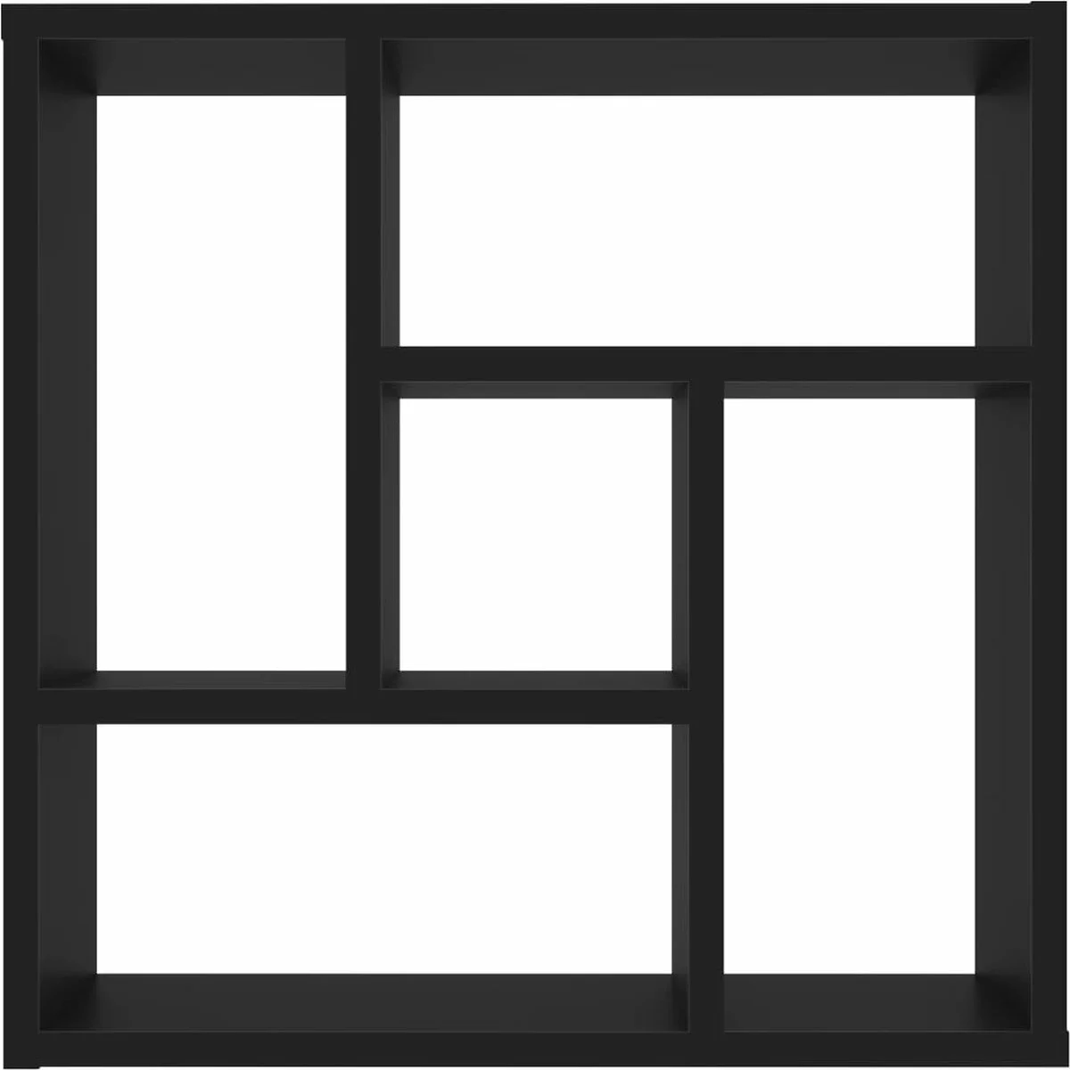 Furniture Limited - Wandschap 45,1x16x45,1 Cm Spaanplaat Zwart - Afbeelding 3