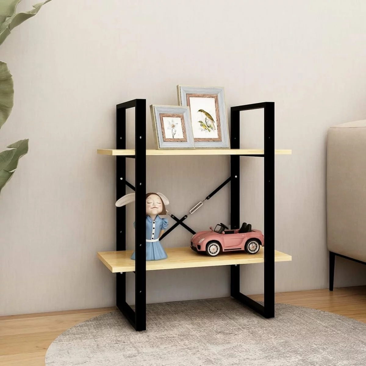 Furniture Limited - Boekenkast Met 2 Schappen 40x30x70 Cm Massief Grenenhout - Afbeelding 7