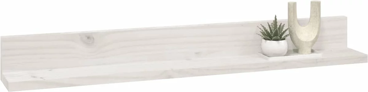 Furniture Limited - Wandkasten 2 St 80x11x9 Cm Massief Grenenhout Wit - Afbeelding 5