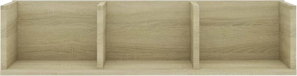 Furniture Limited - Cd-wandschap 75x18x18 Cm Bewerkt Hout Sonoma Eikenkleurig - Afbeelding 4