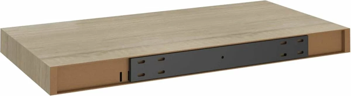 Furniture Limited - Wandschappen Zwevend 4 St 50x23x3,8 Cm MDF Eikenkleurig - Afbeelding 8