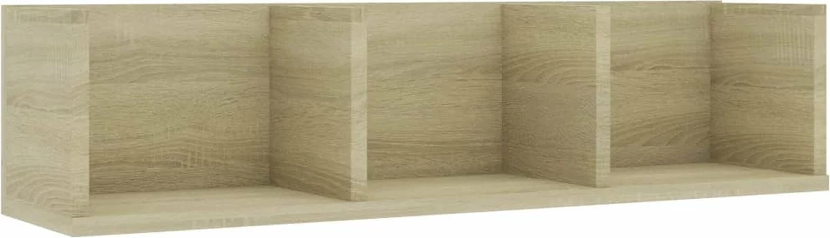 Furniture Limited - Cd-wandschap 75x18x18 Cm Bewerkt Hout Sonoma Eikenkleurig