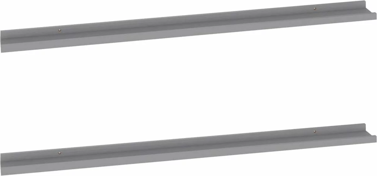 Furniture Limited - Wandschappen 2 St 115x9x3 Cm Grijs