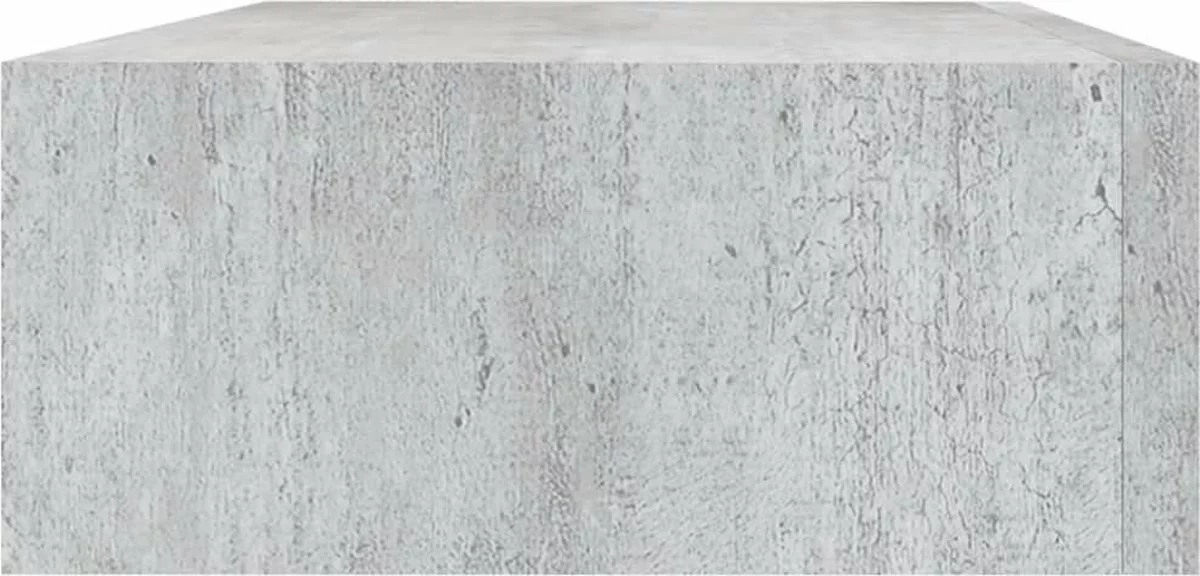 Furniture Limited - Wandschappen 2 St Met Lade 40x23,5x10 Cm MDF Betongrijs - Afbeelding 6