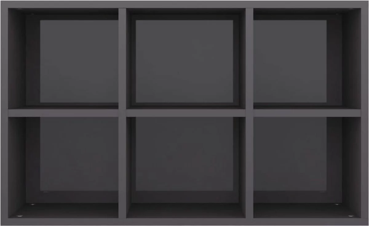 Furniture Limited - Boekenkast/dressoir 66x30x97,8 Cm Bewerkt Hout Hoogglans Grijs - Afbeelding 8