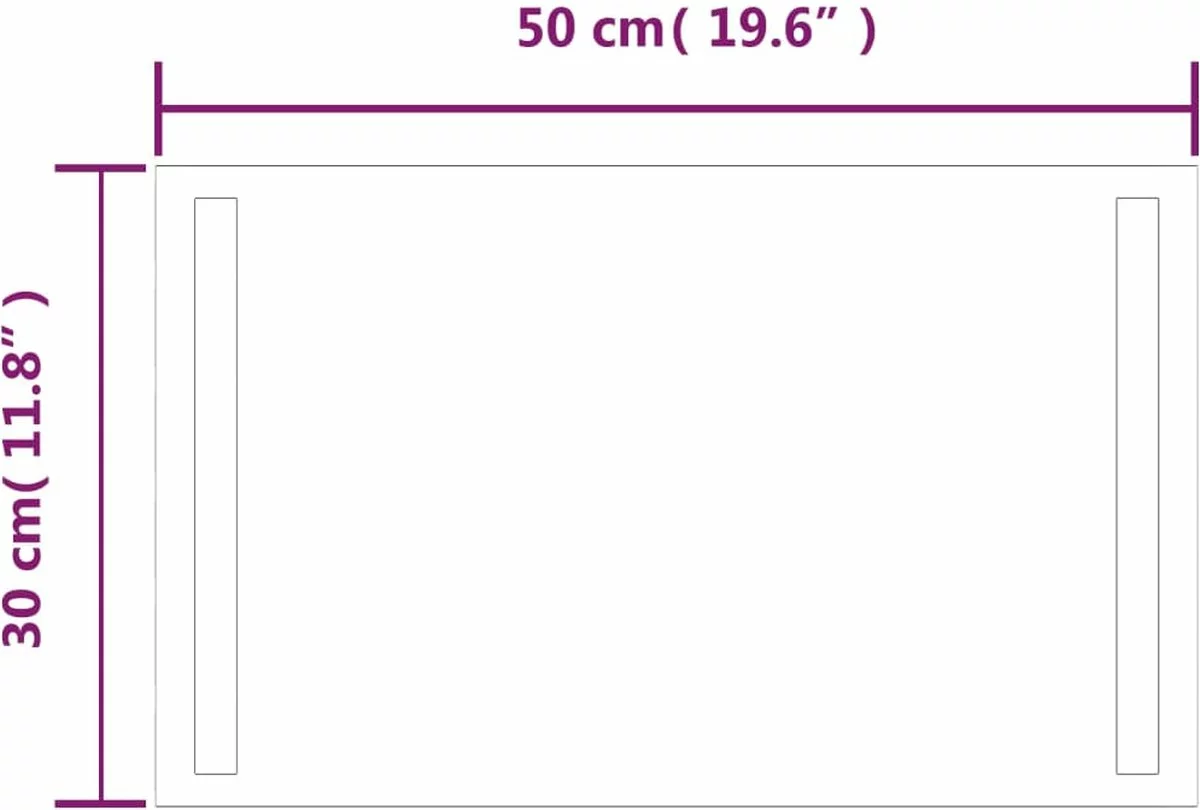 Furniture Limited - Badkamerspiegel LED 50x30 Cm - Afbeelding 2