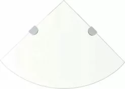 Furniture Limited - Hoekschappen 2 St Met Chromen Dragers 35x35 Cm Glas Transparant