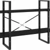 Furniture Limited - Boekenkast Met 2 Schappen 100x30x70 Cm Spaanplaat Zwart