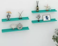 Furniture Limited - Wandschappen 4 St 60x9x3 Cm Blauw